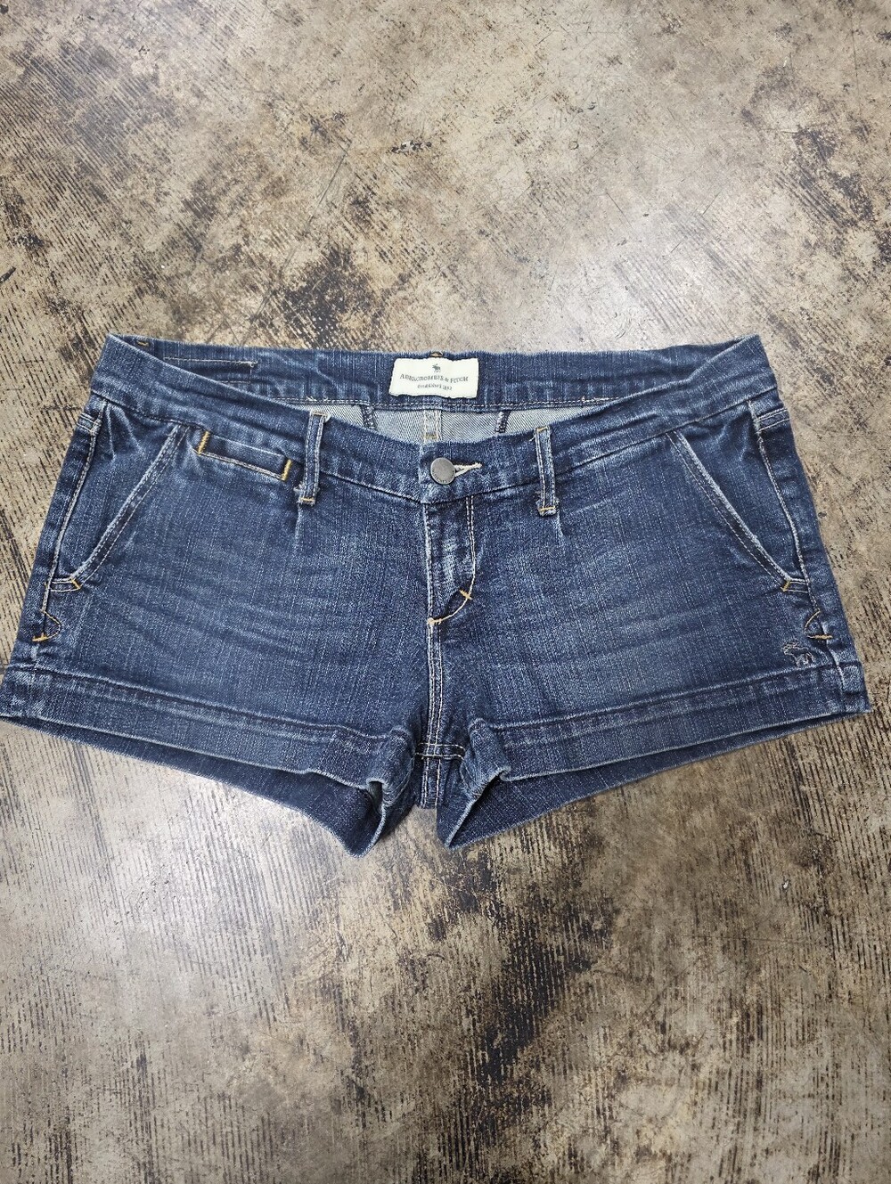 Vintage Y2k Abercrombie And Fitch Sz 6 Low Rise Denim Mini Shorts